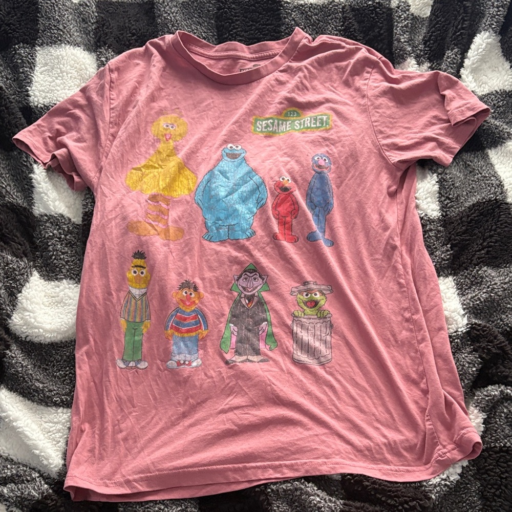 Sesame Street Pink Character Tee
